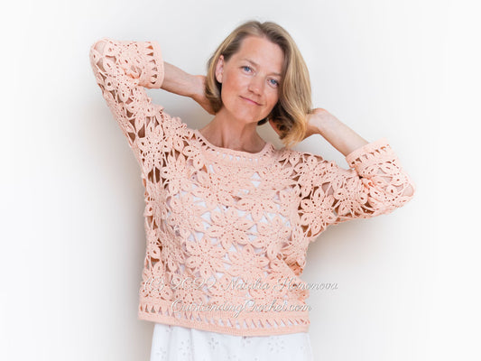 Coral Sweater Crochet Pattern PDF