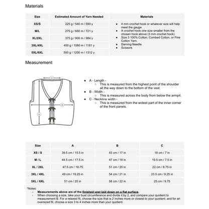 Acacia Vest Crochet Pattern PDF