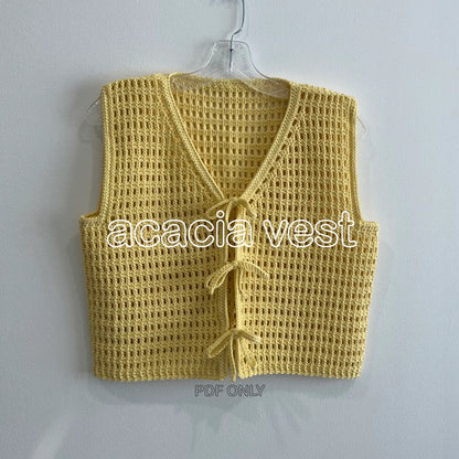 Acacia Vest Crochet Pattern PDF