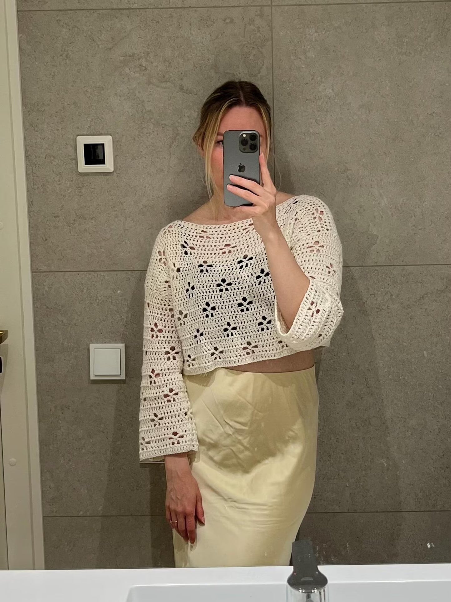 Cherry Blossom Sweater Crochet Pattern PDF