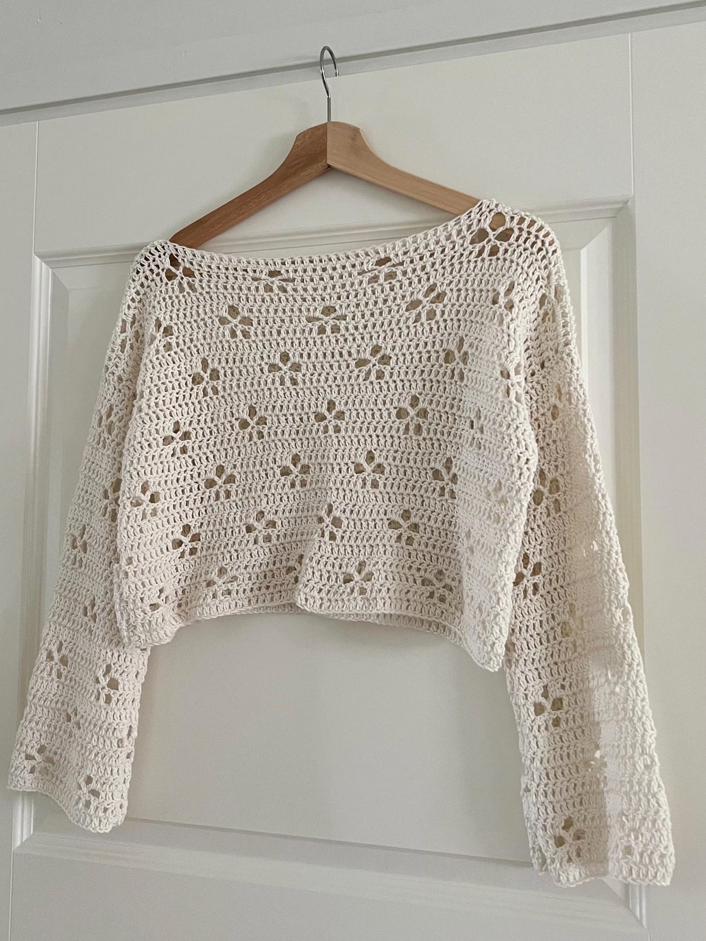Cherry Blossom Sweater Crochet Pattern PDF