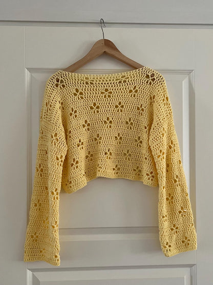 Cherry Blossom Sweater Crochet Pattern PDF